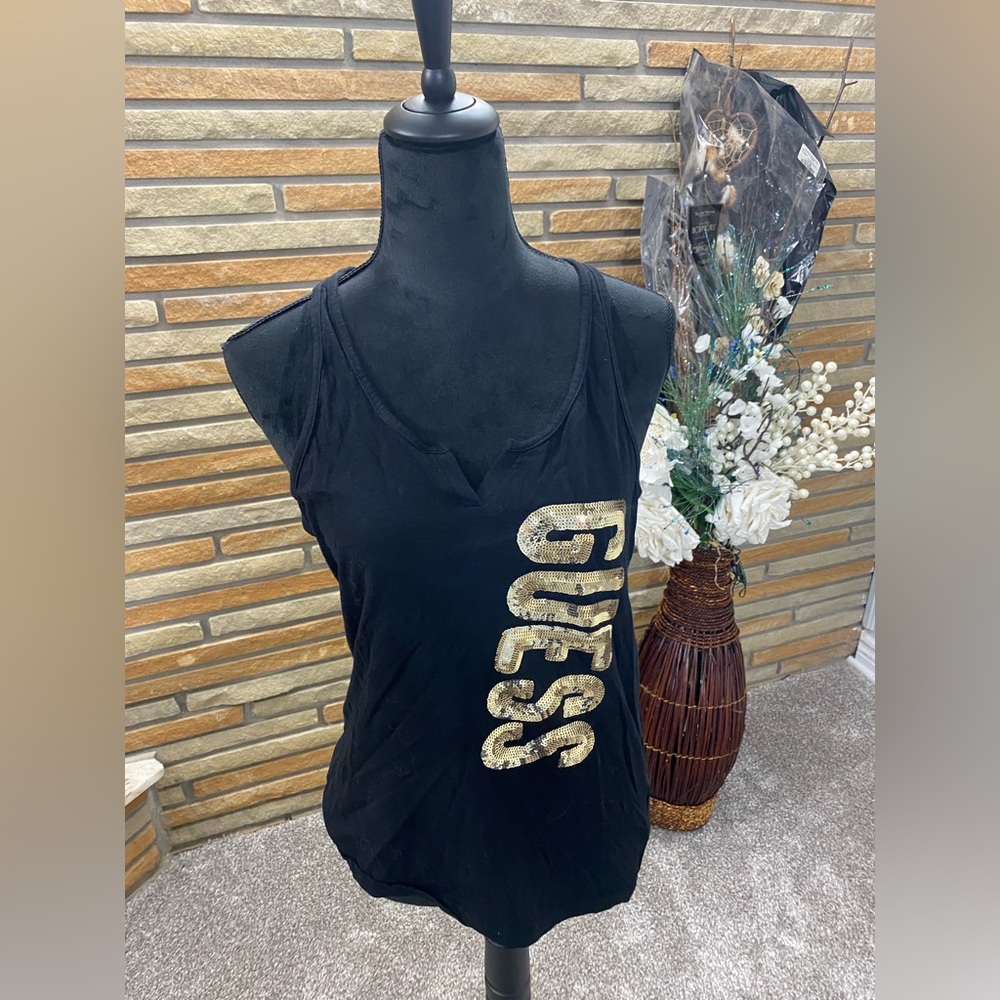 Xl guess sequin tank top